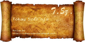 Tokay Szénia névjegykártya